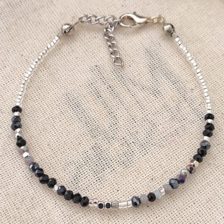 Bracelet - Laiton plaqué or & perles 