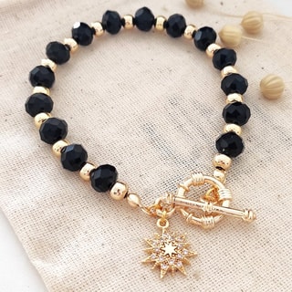 Bracelet de perles - Laiton plaqué or 