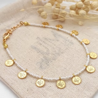 Bracelet de cheville - Laiton plaqué or