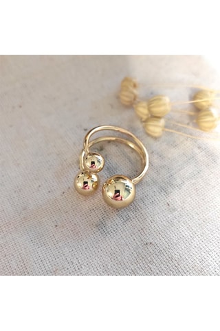 Bague ajustable - Laiton plaqué or