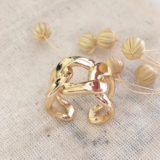 Bague ajustable - Laiton plaqué or