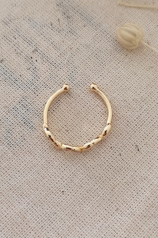 Bague Doré à l'or fin jaune et zircons