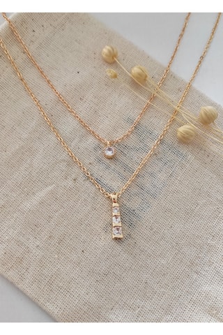 Collier doré à l’or fin jaune Zircons