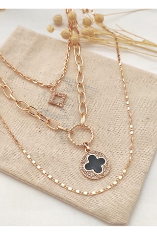 Collier doré à l'or jaune Zircons