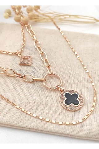 Collier doré à l'or jaune Zircons