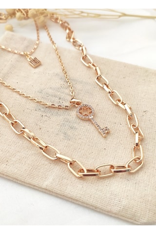 Collier doré à l’or fin jaune Zircons