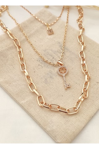 Collier doré à l’or fin jaune Zircons