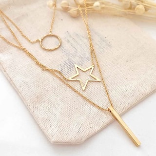 Collier - Laiton plaqué or 