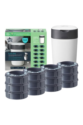 Caixote do lixo para fraldas Twist & click e 13 recargas - Branco