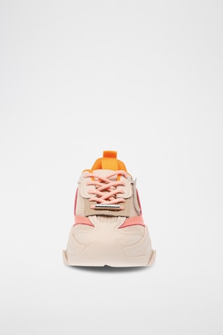 Baskets plateformes - Beige et orange