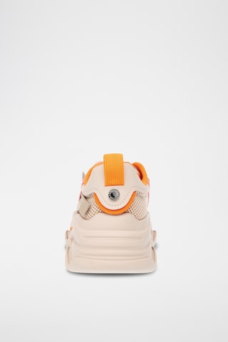 Baskets plateformes - Beige et orange