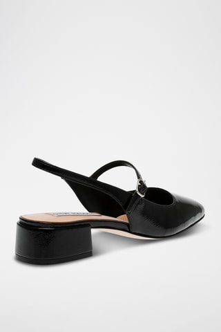 Sandales à talons vernies - Noir