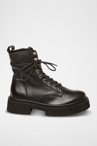 Bottines en cuir - Noir