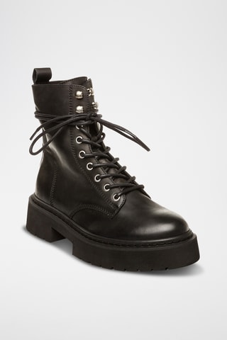 Bottines en cuir - Noir