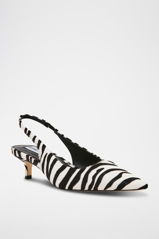 Escarpins en cuir - Ecru et noir