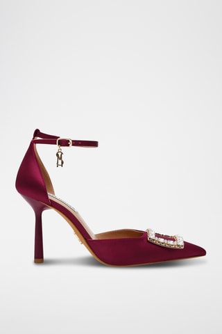 Escarpins en satin - Bordeaux
