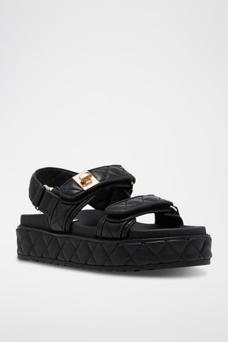 Sandales en cuir de mouton - Noir