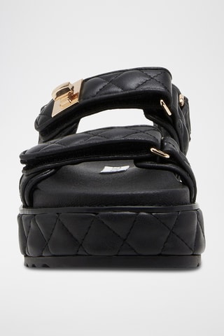 Sandales en cuir de mouton - Noir