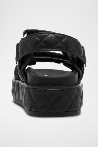 Sandales en cuir de mouton - Noir