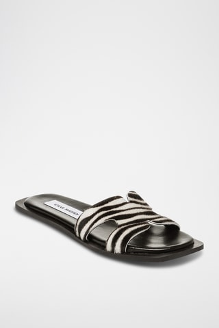 Mules en nubuck - Noir et blanc