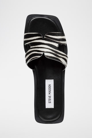 Mules en nubuck - Noir et blanc