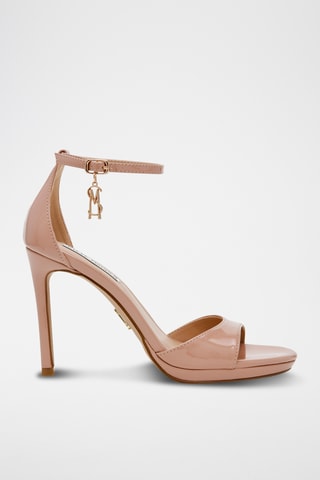 Sandales à talons vernis - Marron clair