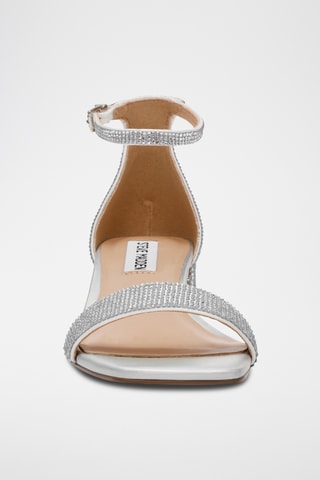 Sandales à talons en satin - Argenté