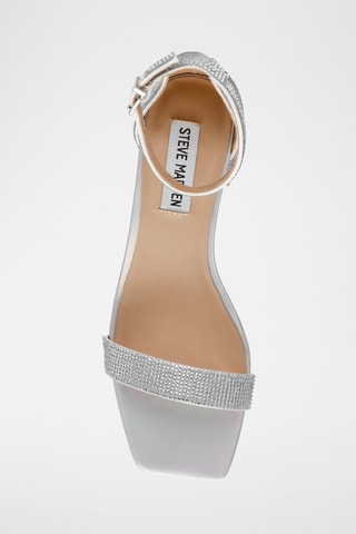 Sandales à talons en satin - Argenté