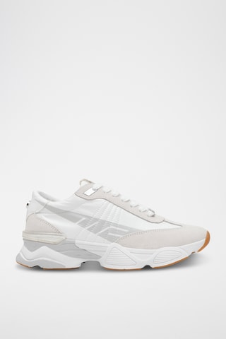 Baskets plateformes en nubuck - Blanc