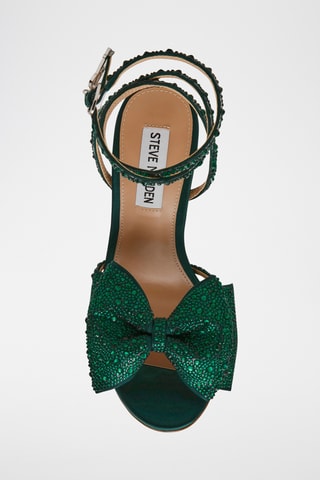 Sandales à talons en satin - Vert émeraude