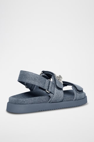 Sandales en jean - Bleu marine