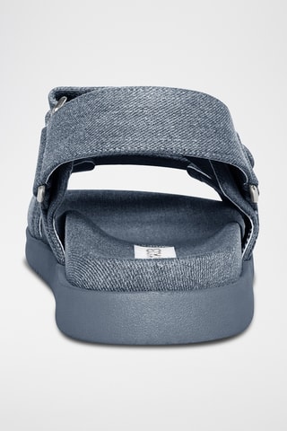 Sandales en jean - Bleu marine