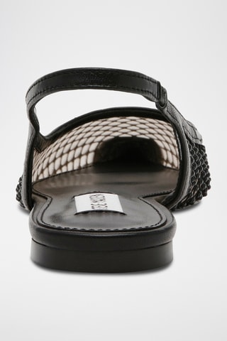 Sandales en cuir de mouton - Noir