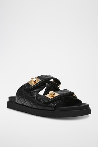 Mules en cuir - Noir