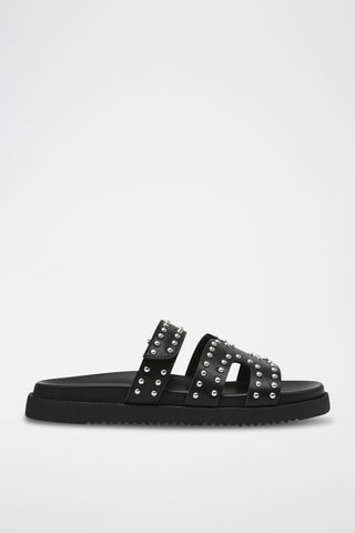 Mules en cuir - Noir