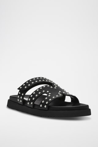 Mules en cuir - Noir