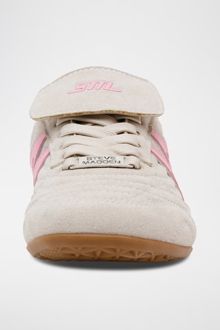 Baskets en cuir - Ecru et rose