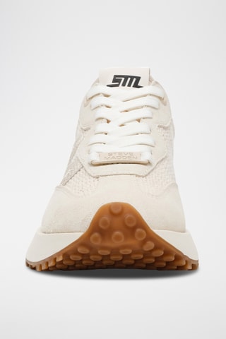 Baskets en nubuck - Ecru et beige