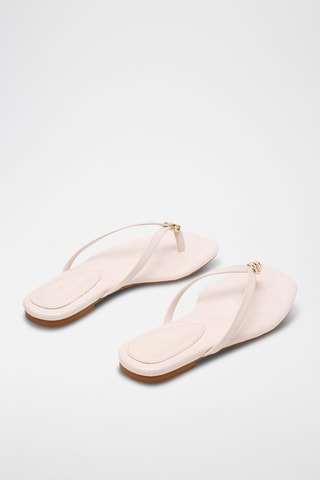 Sandales en cuir - Ecru