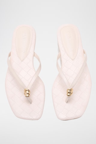 Sandales en cuir - Ecru