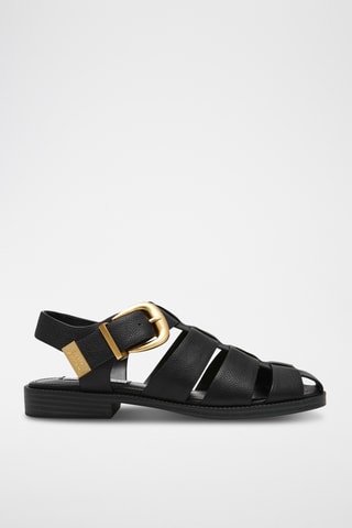Sandales en cuir - Noir