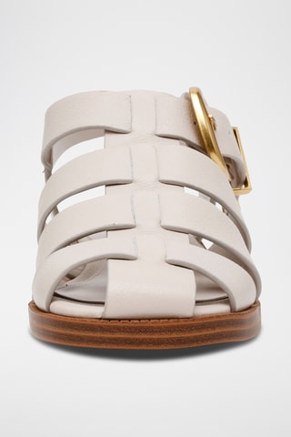 Sandales en cuir - Ecru