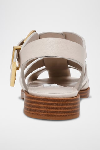 Sandales en cuir - Ecru