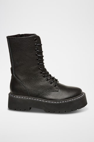 Bottines en cuir - Noir