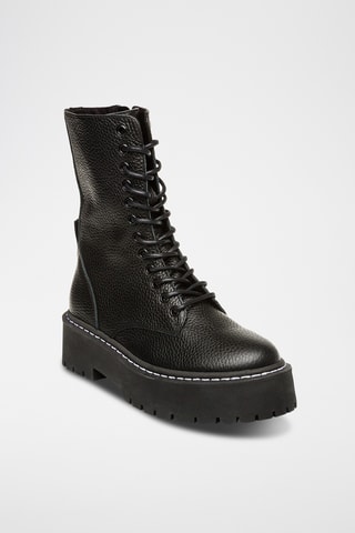 Bottines en cuir - Noir