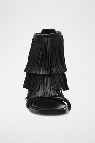 Sandales à talons en cuir - Noir