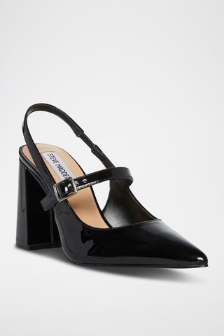 Sandales à talons vernis - Noir