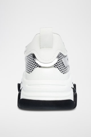 Baskets plateformes - Argenté et blanc