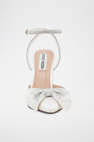 Sandales à talons en satin - Ivoire