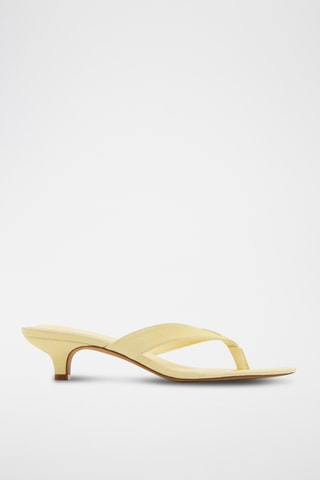 Sandales à talons en  nubuck - Jaune